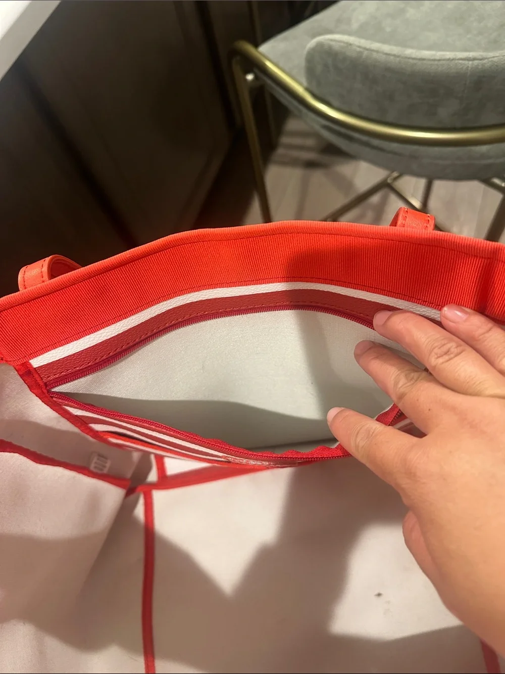 Kate Spade Red and white large tote bag
